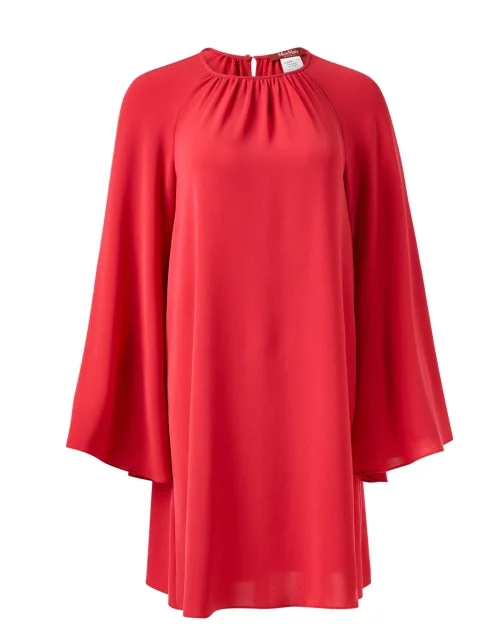 Everyday Dress with Breathable Linen - cotton Blend for Summer​ Madia Red Dress
