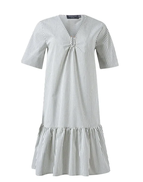 Everyday Dress with Raglan Sleeves for a Comfortable Fit Jane Black and White Striped Dress Everyday Dress with Raglan Sleeves for a Comfortable Fit Jane Black and White Striped Dress