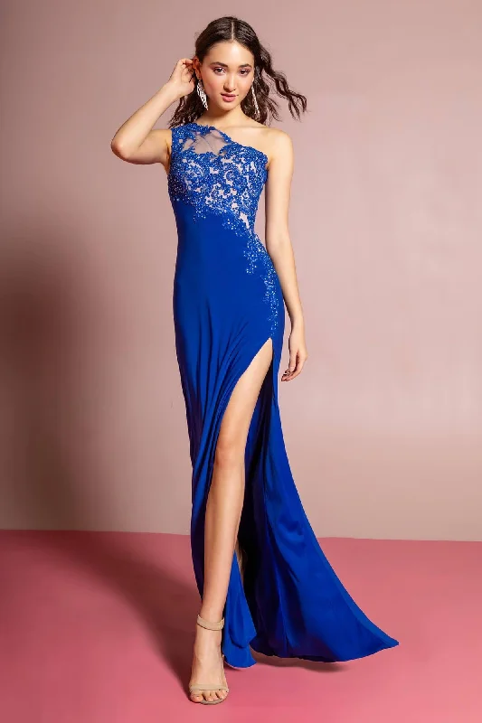 A - line maternity dress for a flattering fit Long Formal One Shoulder Prom Dress with Side Slit A - line maternity dress for a flattering fit Long Formal One Shoulder Prom Dress with Side Slit