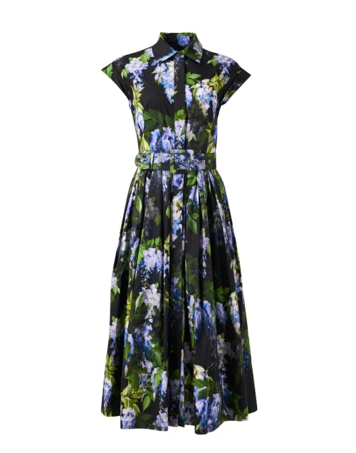 Everyday Dress with Batik Print for an Ethnic Look​ Octavia Black Floral Print Cotton Shirt Dress