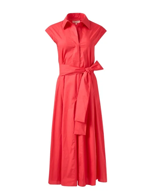  Coral Shirt Dress