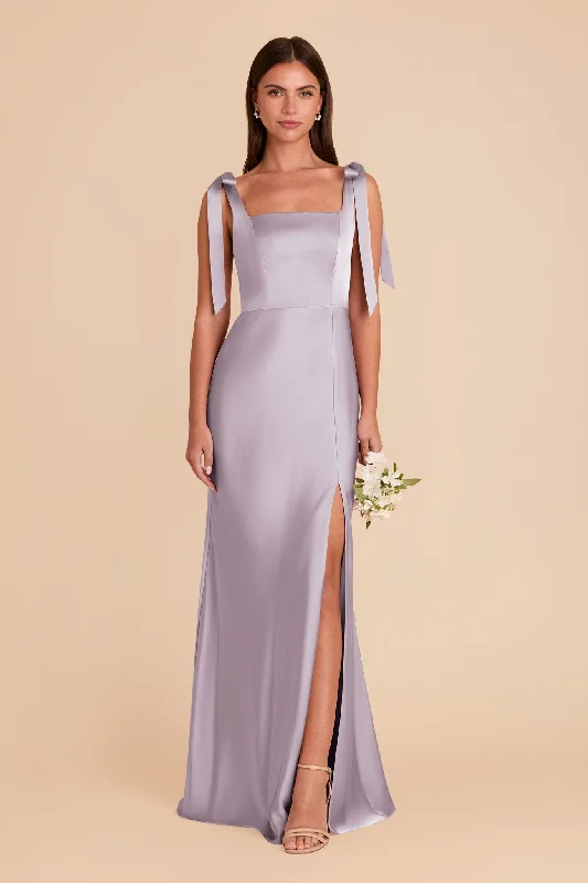 Maternity dress for a baby's first visit to the art gallery Alex Convertible Dress Matte Satin - Dusty Lilac Maternity dress for a baby's first visit to the art gallery Alex Convertible Dress Matte Satin - Dusty Lilac