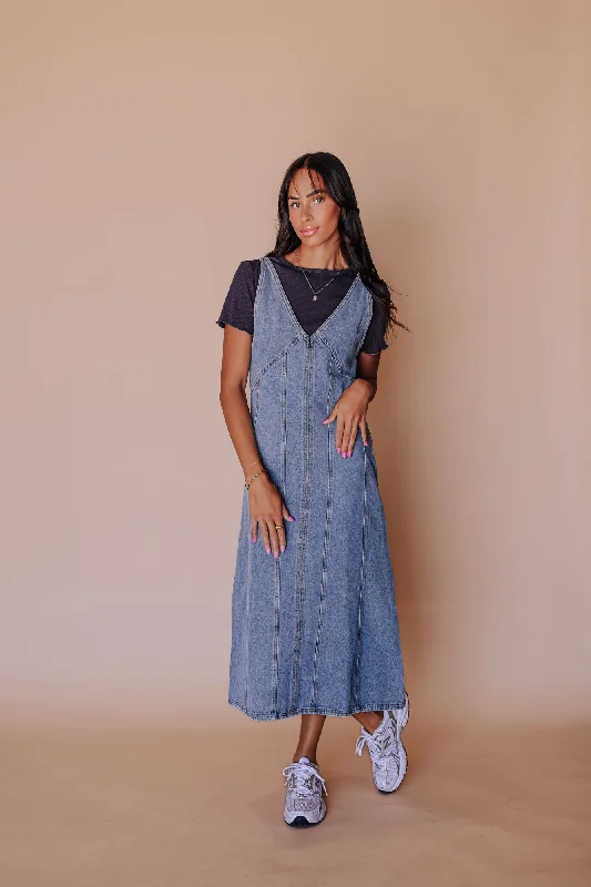  90’s Babe Denim Overall Dress