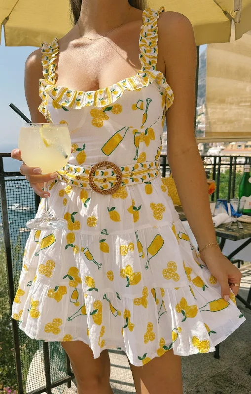 Linen mini dresses for a breathable summer option Jolene Mini Dress ~ Limoncello Embroidery Linen mini dresses for a breathable summer option Jolene Mini Dress ~ Limoncello Embroidery