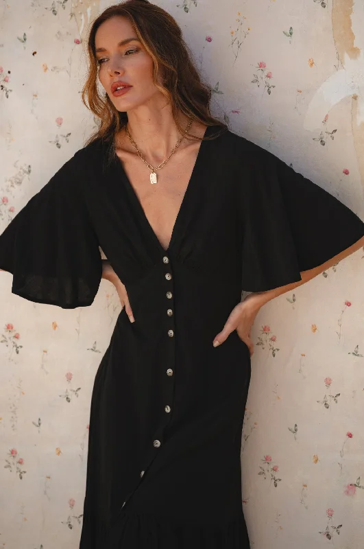 Midi dresses with side slits for a sexy and elegant appearance Donna Button Down Midi Dress Midi dresses with side slits for a sexy and elegant appearance Donna Button Down Midi Dress