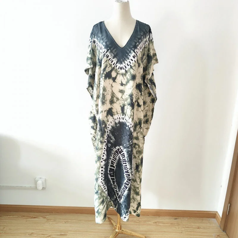  Seaside Vacation Printed Beach Robe Bikini Cover-up