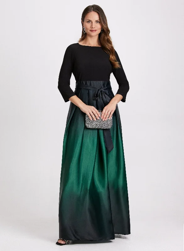 Midi dresses with satin - finish fabrics for a luxurious feel Ombre Satin Evening Dress Midi dresses with satin - finish fabrics for a luxurious feel Ombre Satin Evening Dress