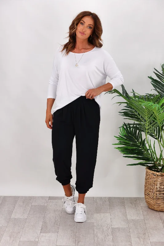 Women's Fleece - Lined Tight Trousers in Dark Blue for Warmth in Cold WeatherBetty Basics Paris Pants Black Women's Fleece - Lined Tight Trousers in Dark Blue for Warmth in Cold WeatherBetty Basics Paris Pants Black