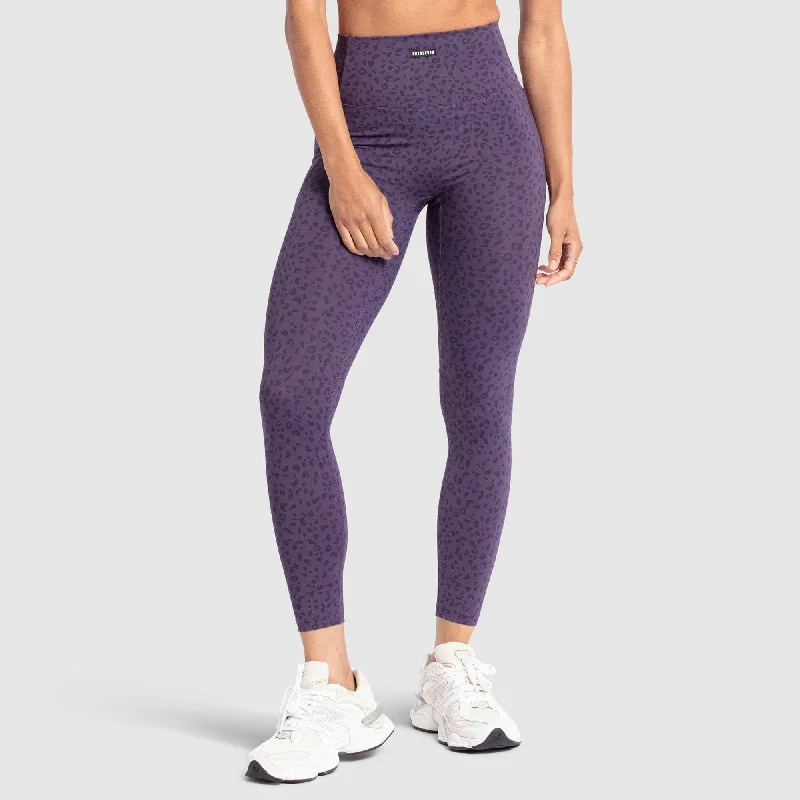 Plus Size Women's Snake - Print Tight Trousers in Brown and Black for a Bold Fashion StatementDesire Leggings - Purple Leopard Plus Size Women's Snake - Print Tight Trousers in Brown and Black for a Bold Fashion StatementDesire Leggings - Purple Leopard