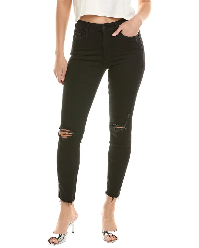 Women's Tight Trousers with Elastic Waistband in Black for Easy and Comfortable WearMOTHER Denim The Looker Guilty As Sin Ankle Fray Jean Women's Tight Trousers with Elastic Waistband in Black for Easy and Comfortable WearMOTHER Denim The Looker Guilty As Sin Ankle Fray Jean