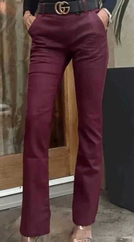 Plus Size Women's Snake - Print Tight Trousers in Brown and Black for a Bold Fashion StatementNansi Bootleg Pant In Merlot Snake Plus Size Women's Snake - Print Tight Trousers in Brown and Black for a Bold Fashion StatementNansi Bootleg Pant In Merlot Snake