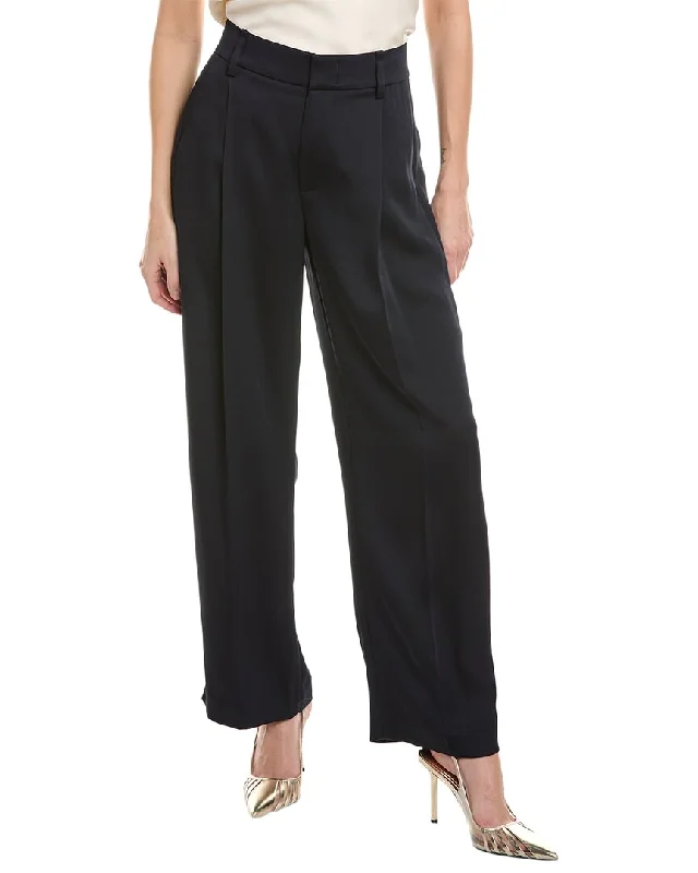 Women's Tight Trousers with Rhinestone Embellishments in Silver for a Sparkly LookVince Silk-Blend Pull-On Pant Women's Tight Trousers with Rhinestone Embellishments in Silver for a Sparkly LookVince Silk-Blend Pull-On Pant