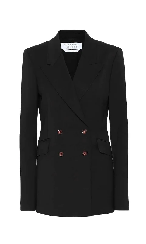 Women's Slim - Fit Blazers in Charcoal Gray for a Professional AppearanceAngela Blazer in Black Sportswear Wool Women's Slim - Fit Blazers in Charcoal Gray for a Professional AppearanceAngela Blazer in Black Sportswear Wool