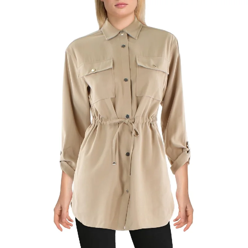 Plus Size Women's Military - Inspired Blazers with Gold Accents for a Bold LookAnne Klein Womens Woven Pockets Belted Plus Size Women's Military - Inspired Blazers with Gold Accents for a Bold LookAnne Klein Womens Woven Pockets Belted