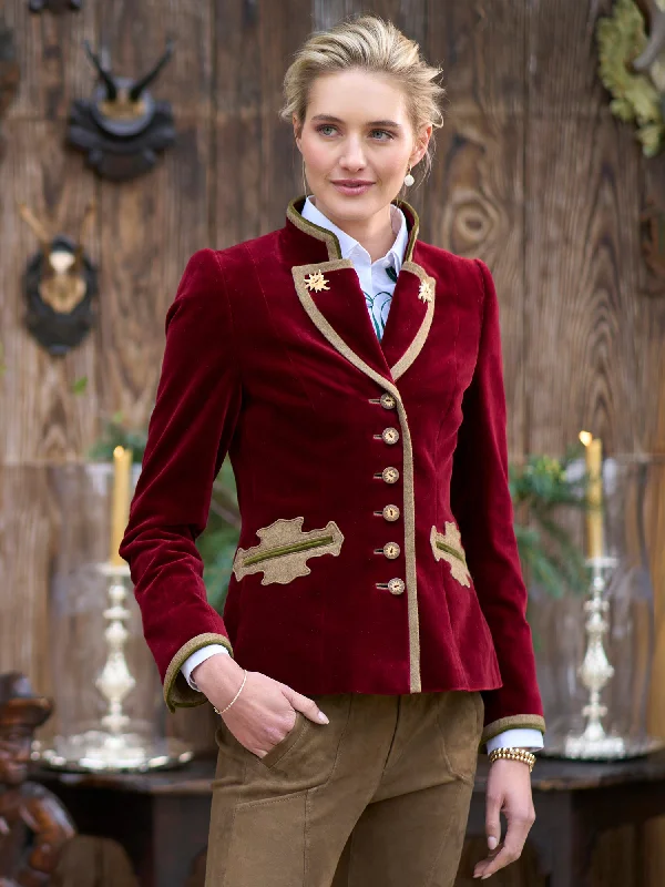 Women's Belted Blazers in Camel Color for a Sophisticated OutfitAppenzell Velvet Jacket Women's Belted Blazers in Camel Color for a Sophisticated OutfitAppenzell Velvet Jacket