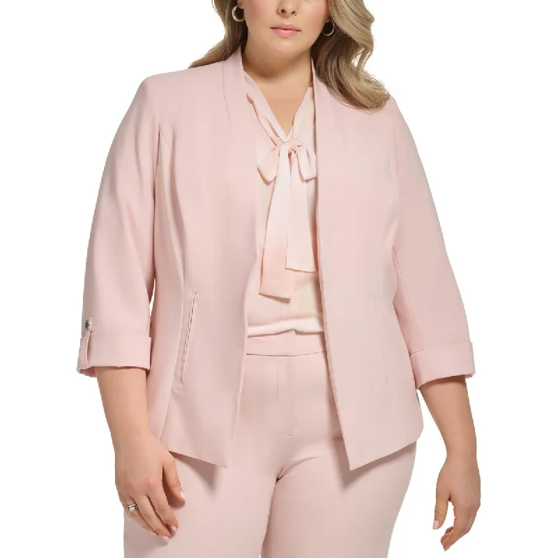 Plus Size Women's Double - Breasted Wool Blazers for Winter Office WearCalvin Klein Womens Plus Solid Open-Front Blazer Plus Size Women's Double - Breasted Wool Blazers for Winter Office WearCalvin Klein Womens Plus Solid Open-Front Blazer