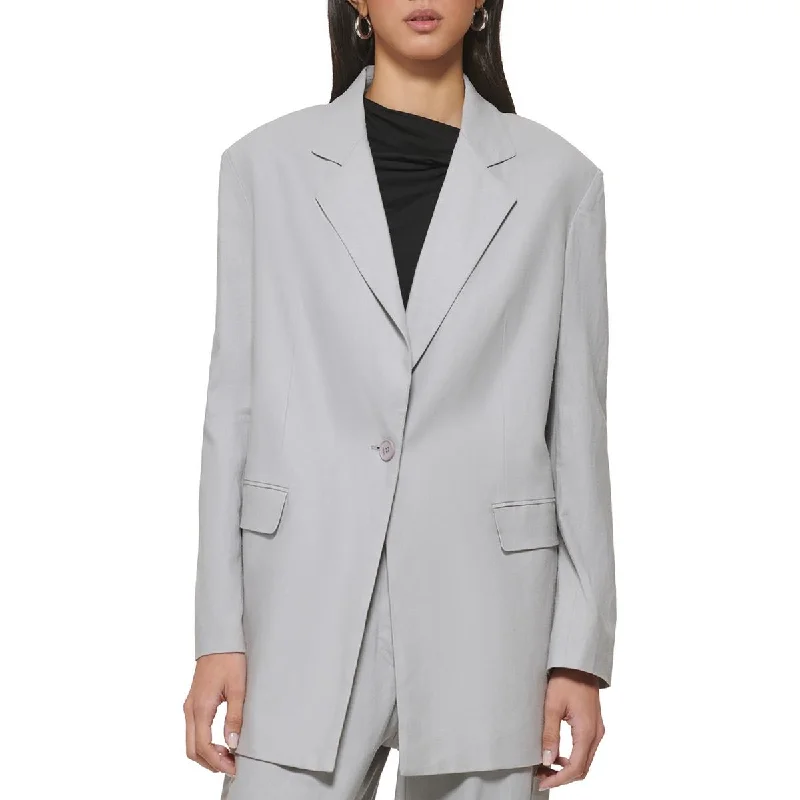 Women's Peplum Blazers in Emerald Green for a Stylish Work AttireDKNY Womens Linen Business Two-Button Blazer Women's Peplum Blazers in Emerald Green for a Stylish Work AttireDKNY Womens Linen Business Two-Button Blazer