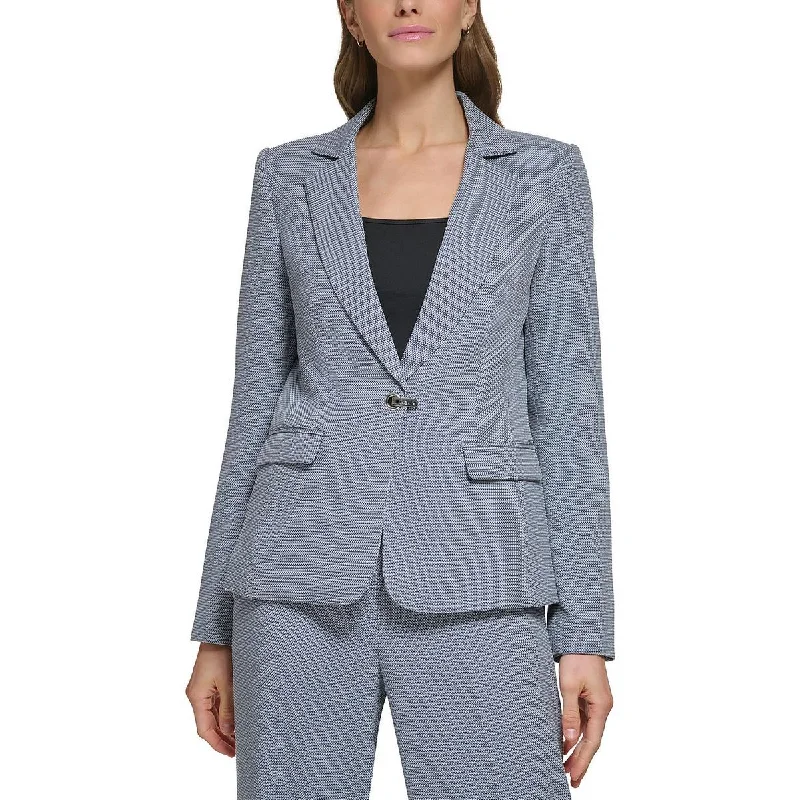 Double - Breasted Women's Polyester Blazers in Bright Colors for a Fun StyleDKNY Womens Petites Pattern Business One-Button Blazer Double - Breasted Women's Polyester Blazers in Bright Colors for a Fun StyleDKNY Womens Petites Pattern Business One-Button Blazer
