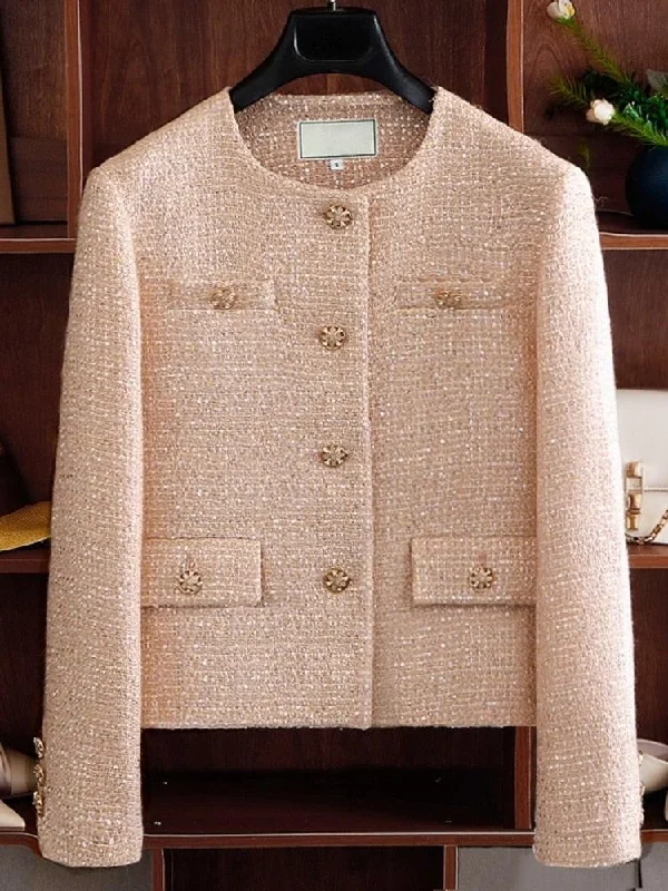 Plus Size Women's Embroidered Blazers in Floral Patterns for a Feminine TouchLuxury Tweed Women's Jacket Plus Size Women's Embroidered Blazers in Floral Patterns for a Feminine TouchLuxury Tweed Women's Jacket