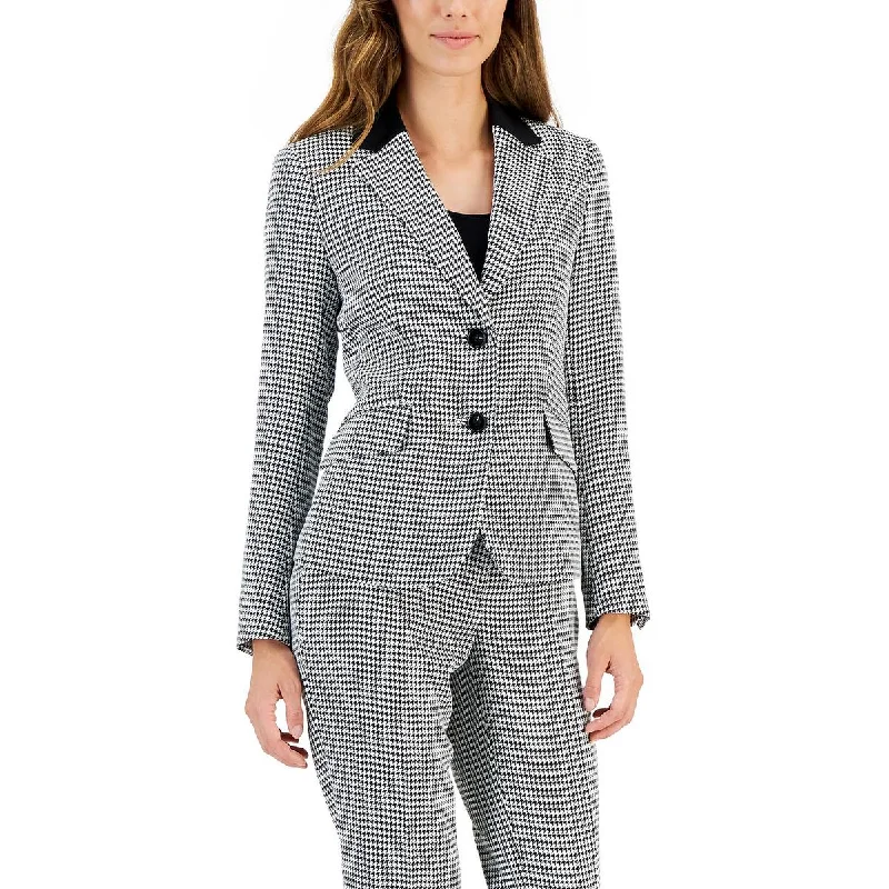 Plus Size Women's Double - Breasted Wool Blazers for Winter Office WearKasper Womens Petites Houndstooth Suit Separate Two-Button Blazer Plus Size Women's Double - Breasted Wool Blazers for Winter Office WearKasper Womens Petites Houndstooth Suit Separate Two-Button Blazer