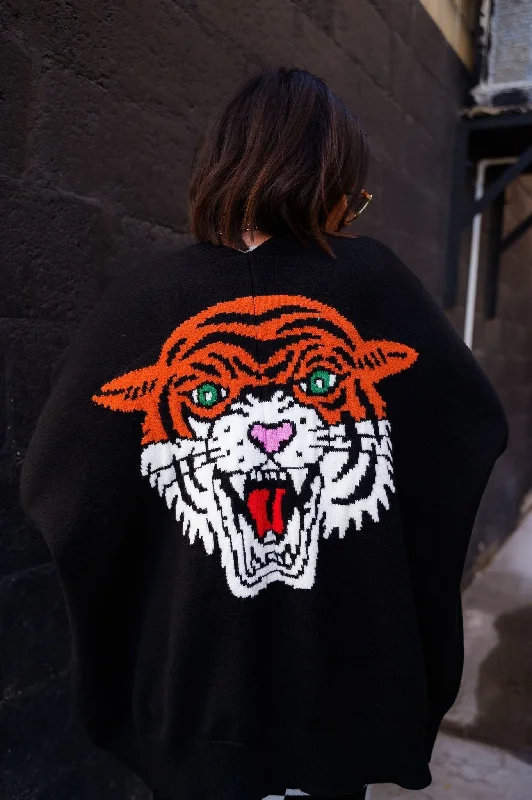 color block women cardigan with bold huesHear Me Roar Oversized Tiger Cardigan *RESTOCKED* color block women cardigan with bold huesHear Me Roar Oversized Tiger Cardigan *RESTOCKED*