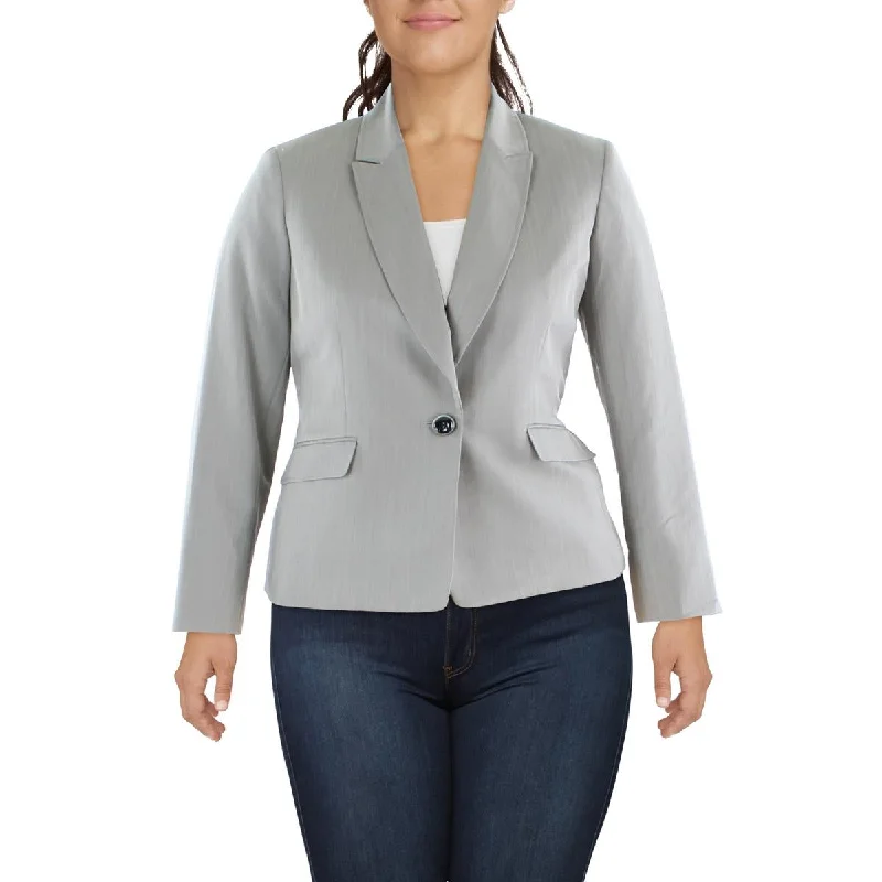 Plus Size Women's Military - Inspired Blazers with Gold Accents for a Bold LookLe Suit Womens Woven Striped One-Button Blazer Plus Size Women's Military - Inspired Blazers with Gold Accents for a Bold LookLe Suit Womens Woven Striped One-Button Blazer