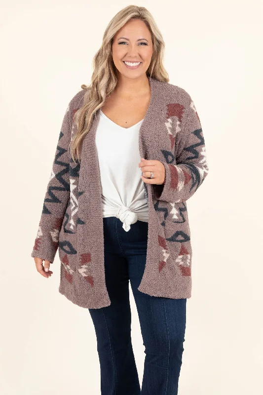 cropped women cardigan to pair with high - waisted jeansLet's Stay Snuggled Cardigan, Mocha cropped women cardigan to pair with high - waisted jeansLet's Stay Snuggled Cardigan, Mocha