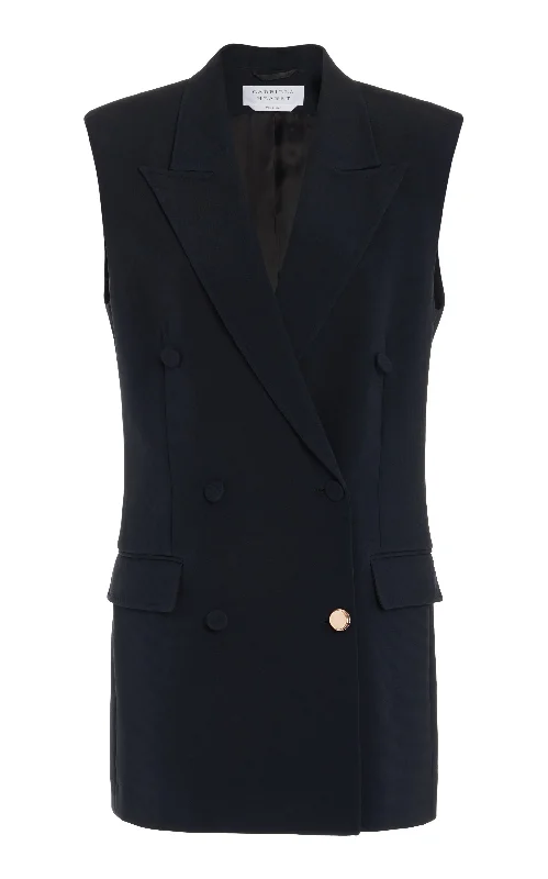 Plus Size Women's Ruffled Blazers in Pink for a Girly and Fashionable LookMayte Vest in Black Sportswear Wool Plus Size Women's Ruffled Blazers in Pink for a Girly and Fashionable LookMayte Vest in Black Sportswear Wool