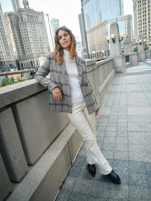 Plus Size Women's Double - Breasted Wool Blazers for Winter Office WearMMCelby Louie Blazer Plus Size Women's Double - Breasted Wool Blazers for Winter Office WearMMCelby Louie Blazer