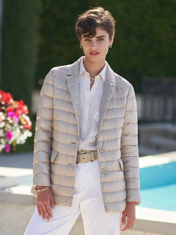 Women's Belted Blazers in Camel Color for a Sophisticated OutfitNessa Ultralight Down Blazer Women's Belted Blazers in Camel Color for a Sophisticated OutfitNessa Ultralight Down Blazer