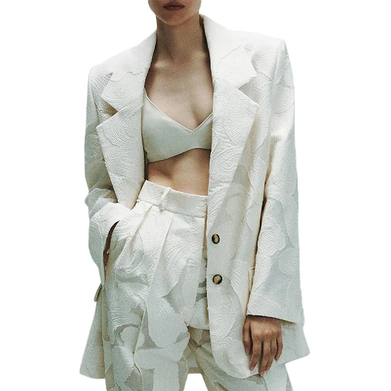 Single - Breasted Women's Linen Blend Blazers in Earth Tones for Casual WearThe Mannei Womens CAEN Oversized Cotton Two-Button Blazer Single - Breasted Women's Linen Blend Blazers in Earth Tones for Casual WearThe Mannei Womens CAEN Oversized Cotton Two-Button Blazer