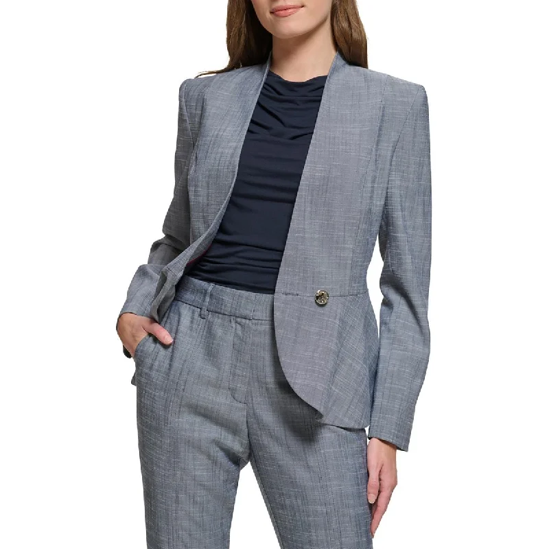 Plus Size Women's Ruffled Blazers in Pink for a Girly and Fashionable LookTommy Hilfiger Womens Peplum Business One-Button Blazer Plus Size Women's Ruffled Blazers in Pink for a Girly and Fashionable LookTommy Hilfiger Womens Peplum Business One-Button Blazer