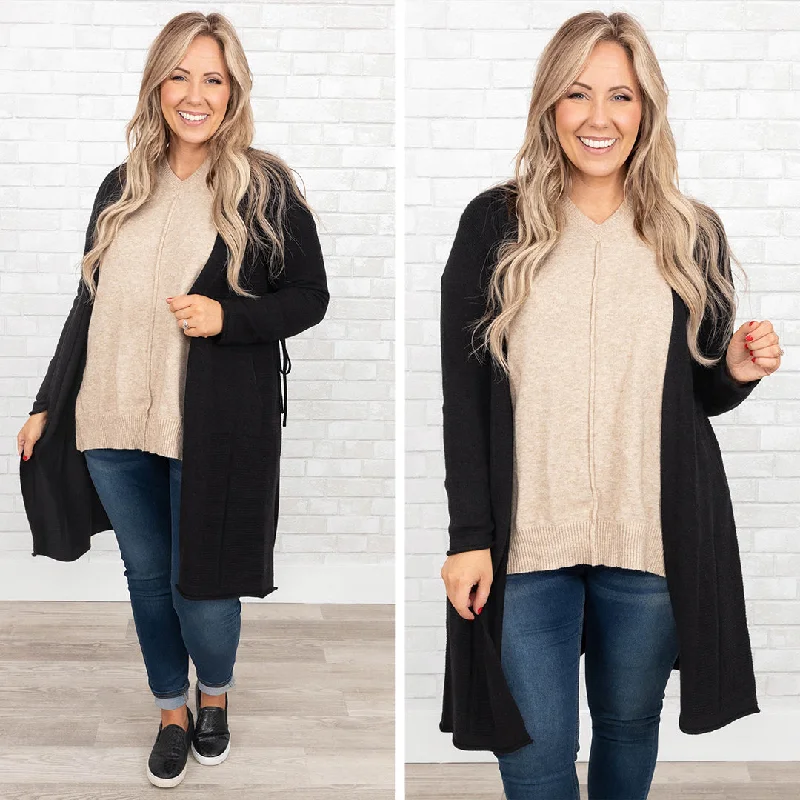 boyfriend style women cardigan for a relaxed fitWishing For Lovely Weather Cardigan, Black boyfriend style women cardigan for a relaxed fitWishing For Lovely Weather Cardigan, Black