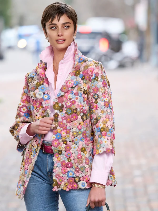 Women's Belted Blazers in Camel Color for a Sophisticated OutfitWren Crochet Floral Jacket Women's Belted Blazers in Camel Color for a Sophisticated OutfitWren Crochet Floral Jacket