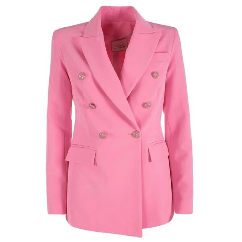 Double - Breasted Women's Leather Blazers in Taupe for an Edgy LookYes Zee Elegant Pink Nylon Classic Jacket Double - Breasted Women's Leather Blazers in Taupe for an Edgy LookYes Zee Elegant Pink Nylon Classic Jacket
