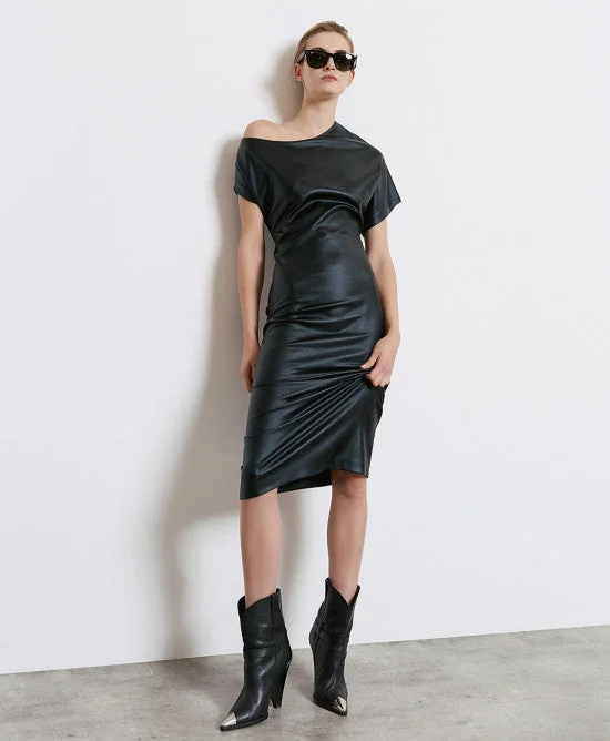 Bell - Sleeve Women's Mohair - Wool Blend SweatersAccess Black Midi Dress With Asymmetrical Sleeve Bell - Sleeve Women's Mohair - Wool Blend SweatersAccess Black Midi Dress With Asymmetrical Sleeve