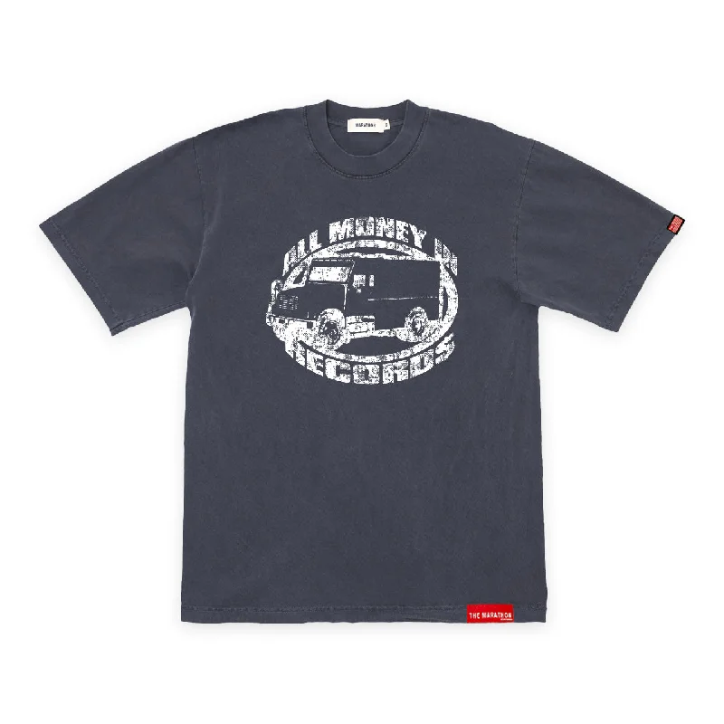Muscle Women T Shirt for a Sporty and Casual LookAll Money Records Vintage T-Shirt - Slate Grey/White Muscle Women T Shirt for a Sporty and Casual LookAll Money Records Vintage T-Shirt - Slate Grey/White