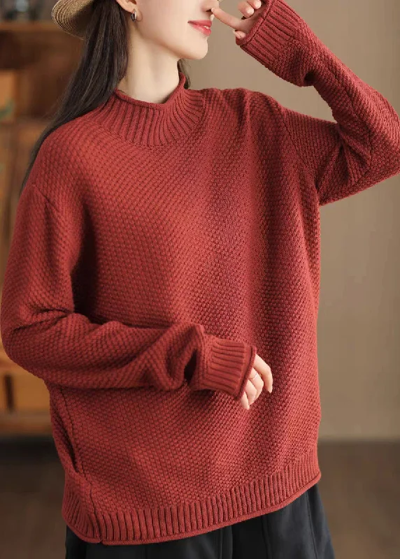 Sleeveless Women's Silk - Trimmed Sweaters for SummerBoho Red Oversized Thick Knit Sweaters Winter Sleeveless Women's Silk - Trimmed Sweaters for SummerBoho Red Oversized Thick Knit Sweaters Winter