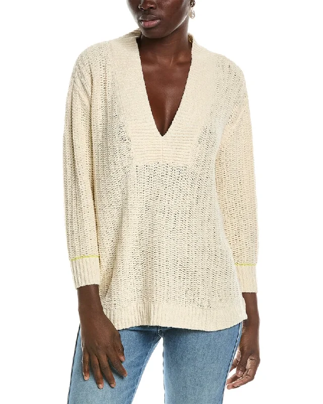 Plus Size Women's Fit - and - Flare Sweater Dresses with Ruffled Hemcabi Croquet Pullover Plus Size Women's Fit - and - Flare Sweater Dresses with Ruffled Hemcabi Croquet Pullover