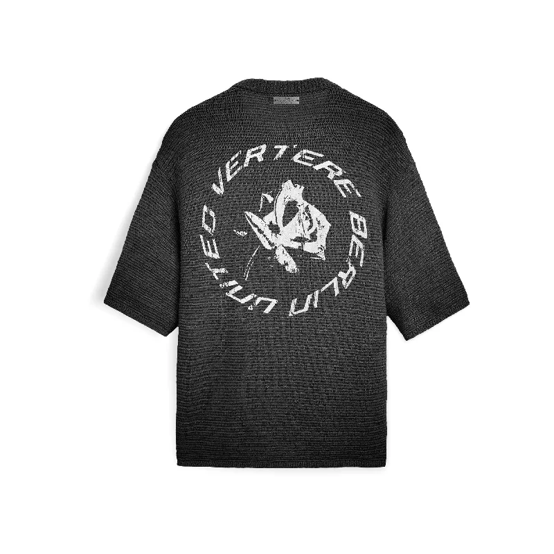 Plus Size Women T Shirt for a Comfortable and Flattering FitCIRCLE KNIT T-SHIRT - BLACK Plus Size Women T Shirt for a Comfortable and Flattering FitCIRCLE KNIT T-SHIRT - BLACK
