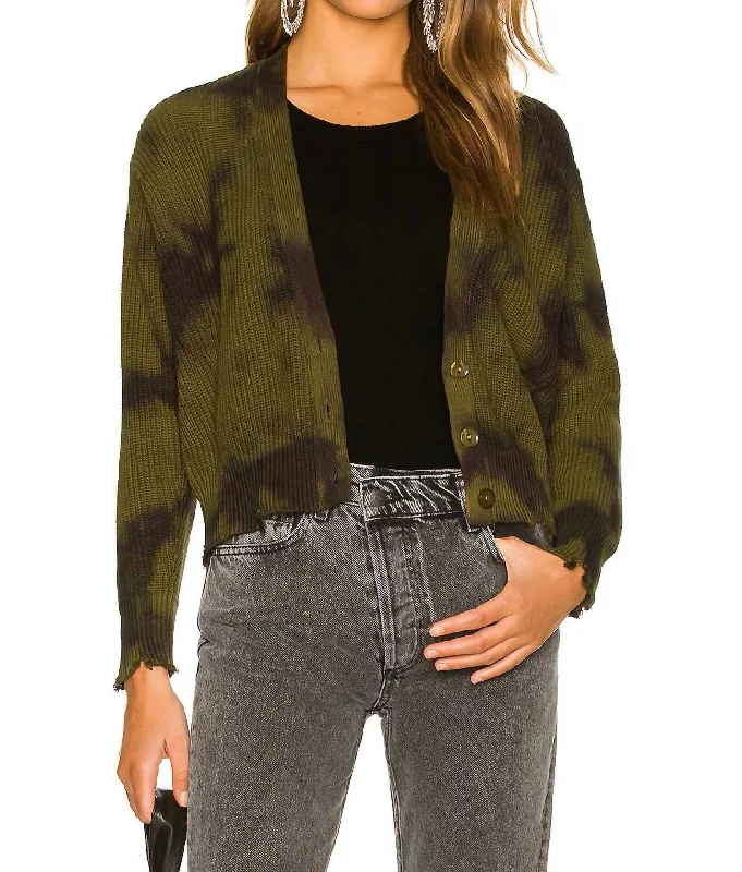 Sleeveless Women's Silk Blend Sweater Dresses for a Sophisticated LookClark Crop Cardigan In Fern Sleeveless Women's Silk Blend Sweater Dresses for a Sophisticated LookClark Crop Cardigan In Fern