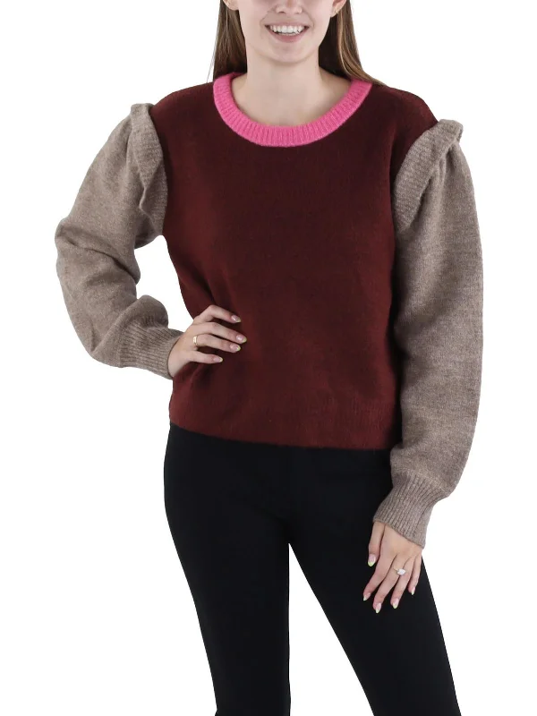 Plus Size Women's Tunic - Style Sweater Dresses with PocketsColorblock Womens Ribbed Mock Neck Pullover Sweater Plus Size Women's Tunic - Style Sweater Dresses with PocketsColorblock Womens Ribbed Mock Neck Pullover Sweater