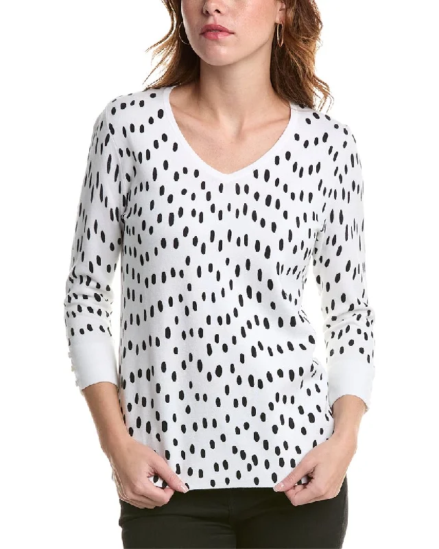 Plus Size Women's Asymmetric Hem Sweater Dresses in Modern DesignsEdinburgh Knitwear Abstract Spot Sweater Plus Size Women's Asymmetric Hem Sweater Dresses in Modern DesignsEdinburgh Knitwear Abstract Spot Sweater
