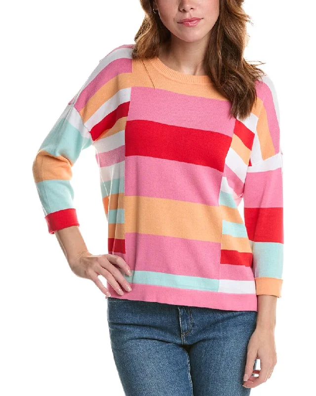 Plus Size Women's Asymmetric Hem Sweater Dresses in Modern DesignsEdinburgh Knitwear Bold Stripe Sweater Plus Size Women's Asymmetric Hem Sweater Dresses in Modern DesignsEdinburgh Knitwear Bold Stripe Sweater