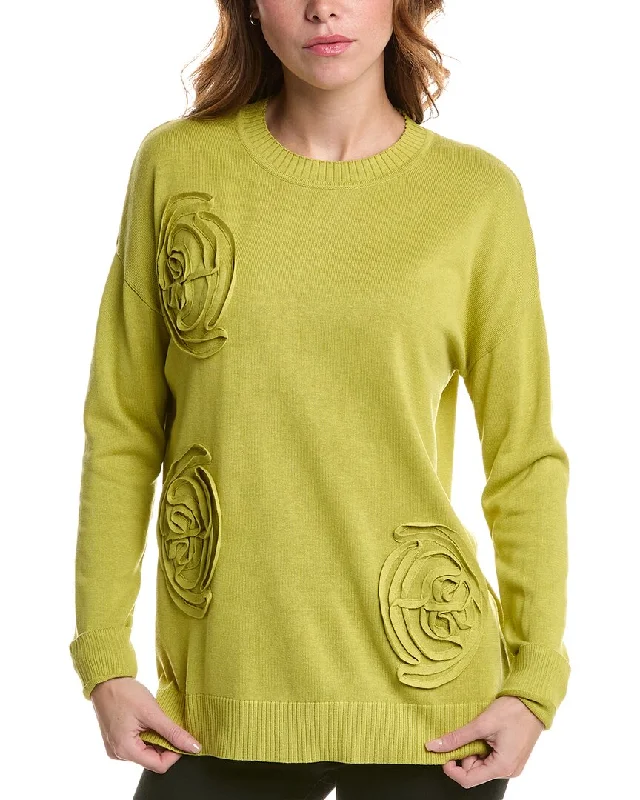 Knee - Length Women's Wool Blend Sweater Dresses in Neutral ColorsEdinburgh Knitwear Flower Silk-Blend Sweater Knee - Length Women's Wool Blend Sweater Dresses in Neutral ColorsEdinburgh Knitwear Flower Silk-Blend Sweater