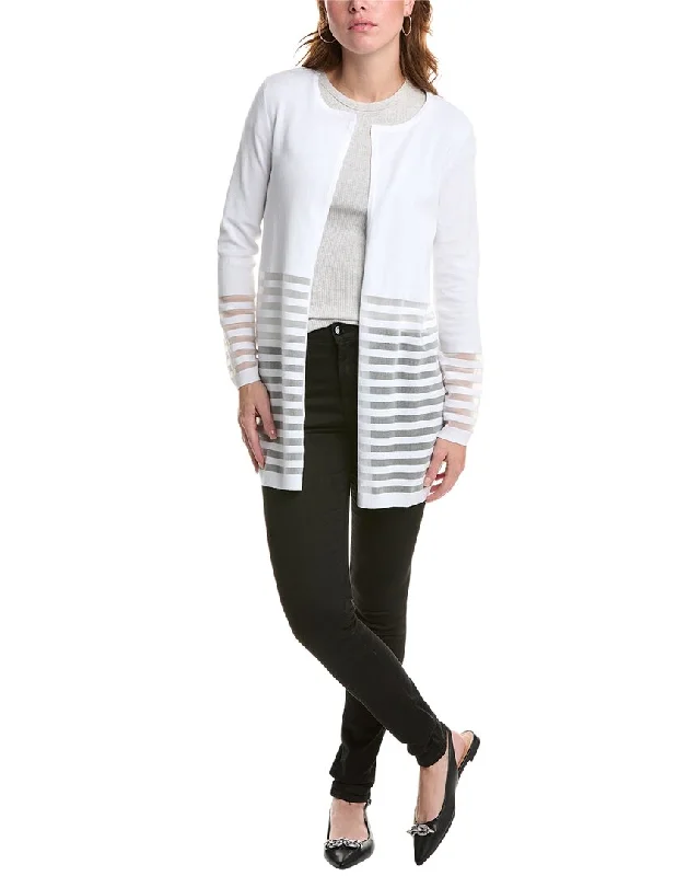 Plus Size Women's Long Sleeve Cable Knit Sweater DressesEdinburgh Knitwear Sheer Stripe Duster Jacket Plus Size Women's Long Sleeve Cable Knit Sweater DressesEdinburgh Knitwear Sheer Stripe Duster Jacket