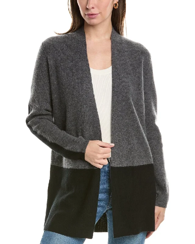 Empire Waist Women's Alpaca Wool Sweater Dresses in Earthy TonesForte Cashmere Rib Colorblocked Cashmere Cardigan Empire Waist Women's Alpaca Wool Sweater Dresses in Earthy TonesForte Cashmere Rib Colorblocked Cashmere Cardigan