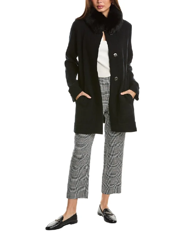 Knee - Length Women's Wool Blend Sweater Dresses in Neutral ColorsForte Cashmere Swing Wool & Cashmere-Blend Cardigan Knee - Length Women's Wool Blend Sweater Dresses in Neutral ColorsForte Cashmere Swing Wool & Cashmere-Blend Cardigan