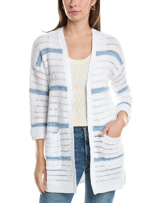 Longline Women's Mohair Sweater Dresses in a Loose FitForte Cashmere Texture Stripe Cardigan Longline Women's Mohair Sweater Dresses in a Loose FitForte Cashmere Texture Stripe Cardigan