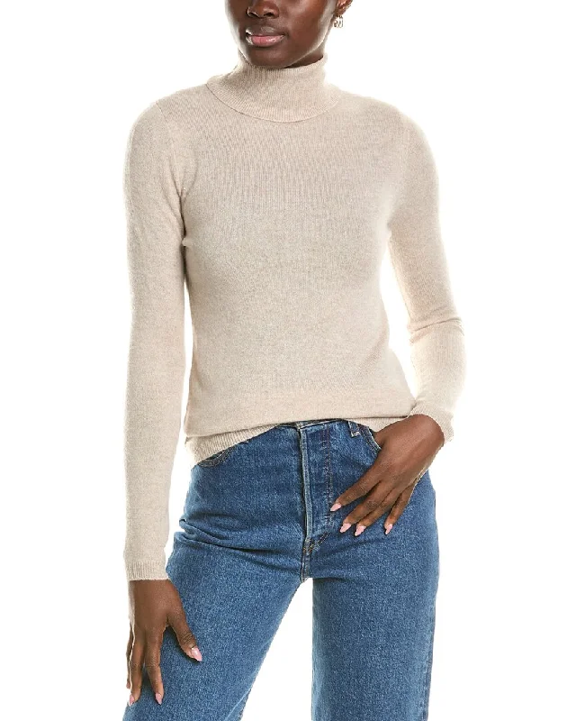 Plus Size Women's Turtleneck Sweater Dresses with Side SlitsForte Cashmere Turtleneck Cashmere Sweater Plus Size Women's Turtleneck Sweater Dresses with Side SlitsForte Cashmere Turtleneck Cashmere Sweater